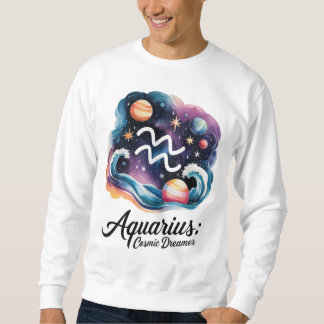 Sweatshirt Voyant d'aquarelle Aquarius Cosmique Dreamer SIGNE