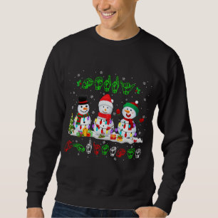 Sweatshirt Voyants de Noël Joyeux Noël Snowman ASL