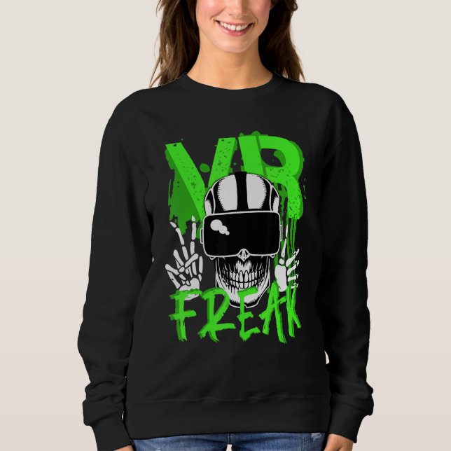 Sweatshirt Vr Player Virtual Reality Freak Gamer (Devant)