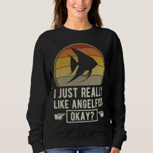 Sweatshirt Vraiment Comme Poisson-Ange D'Accord Poisson-Citer
