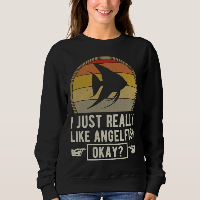 Sweatshirt Vraiment Comme Poisson-Ange D'Accord Poisson-Citer (Devant)