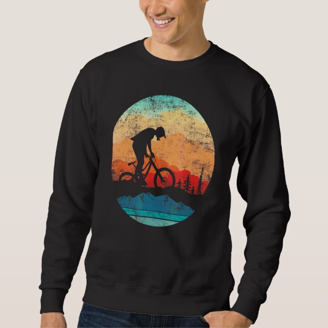 Sweatshirt VTT Vintage Retro Centre Vélo de descente (Devant)