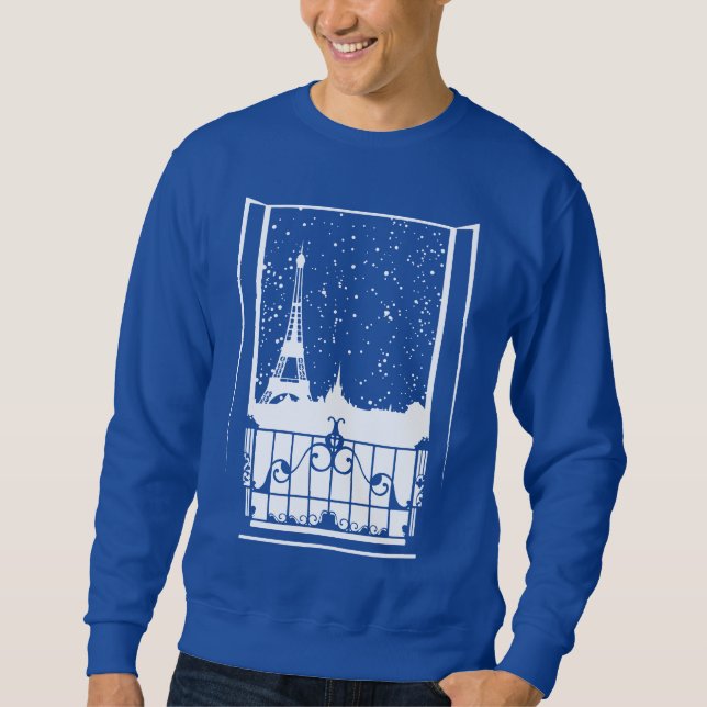 Sweatshirt Vue hivernale parisienne (Devant)