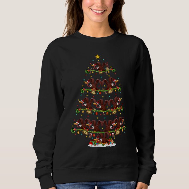 Sweatshirt Vulture Bird   Lights Xmas Santa Vulture Christmas (Devant)