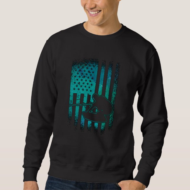 Sweatshirt Wakeboard American Flag Wakeboard Wakeboard (Devant)