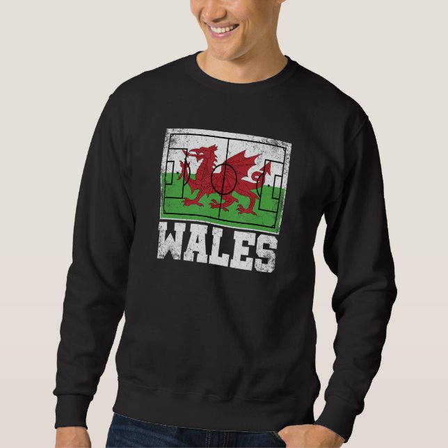 Sweatshirt Wales Soccer Field Country Flag Welsh Pride 1 (Devant)