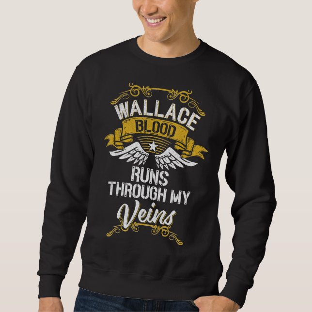 Sweatshirt Wallace Blood traverse mes veines (Devant)