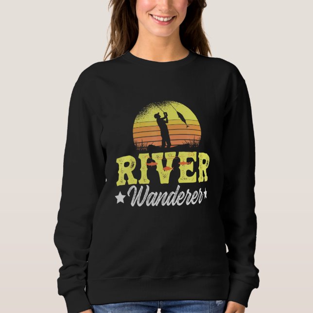Sweatshirt Wanderer Pêche À La Volée Dans La Rivière (Devant)