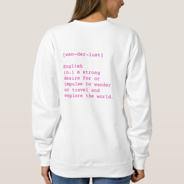 Sweatshirt Wanderlust femme's Crewneck Swetshirt (Dos)