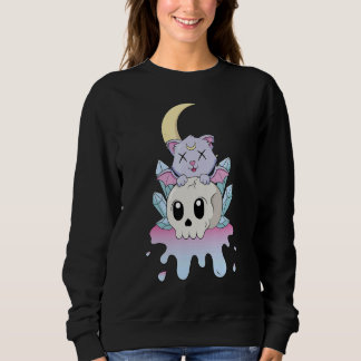 Sweatshirt want brains right meow cats Halloween