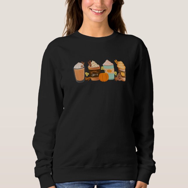 Sweatshirt Warm Pumpkin Spice Latte Drinks Fall Coffee Lattes (Devant)
