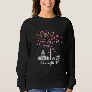 Sweatshirt Washington Dc Cherry Blossements Monuments Hommes