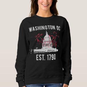 Sweatshirt Washington Dc Cherry Blossom Capitol Hill Usa Souv