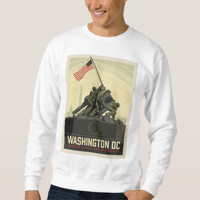 Sweatshirt Washington, DC | Mémorial de guerre du Corps marit (Devant)