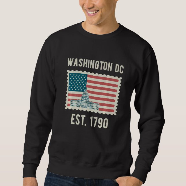 Sweatshirt Washington Dc Usa Drapeau Amour Capitol Hill Souve (Devant)