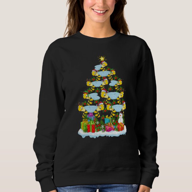 Sweatshirt Wasp  Xmas Holiday  Wasp Christmas Tree (Devant)