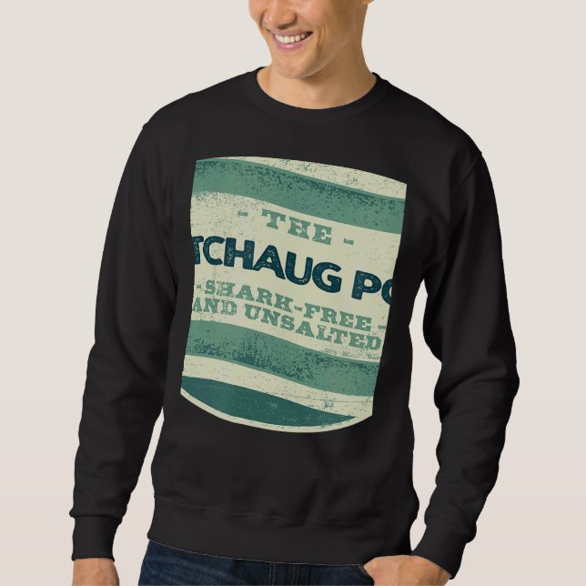 Sweatshirt Watchaug Pond Shark Free and Unsalted Camping Rhod (Devant)