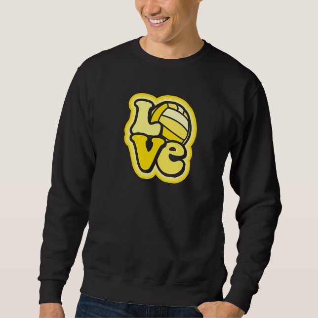 Sweatshirt Water Polo Love for Girls & Women Sunny Yellow Des (Devant)