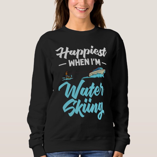 Sweatshirt Water Skiing Boat Beginner Board Skier Waterski Tr (Devant)