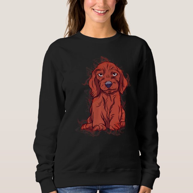 Sweatshirt Water Splash Art Cute Sitting Dog Dachshund Premiu (Devant)