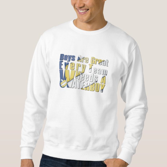 Sweatshirt Waterboy Volleball en bleu et jaune (Devant)