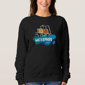 Sweatshirt Watermark Femme Noir