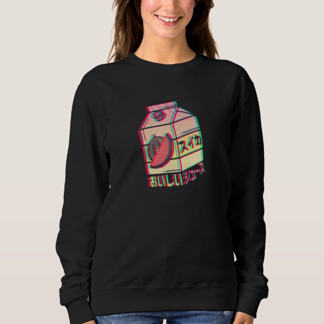 Sweatshirt Watermelon Japon esthétique Vaporwave Lemonade (Devant)