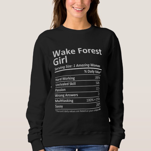 Sweatshirt WAVE FOREST GIRL NC NORTH CAROLINA Funny City Home (Devant)
