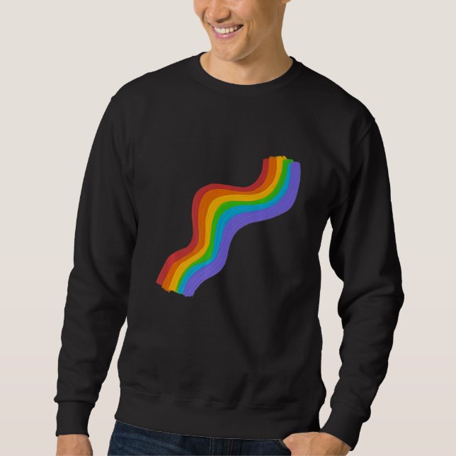 Sweatshirt Wavy Rainbow ROYGBIV Pride Rainbow (Devant)
