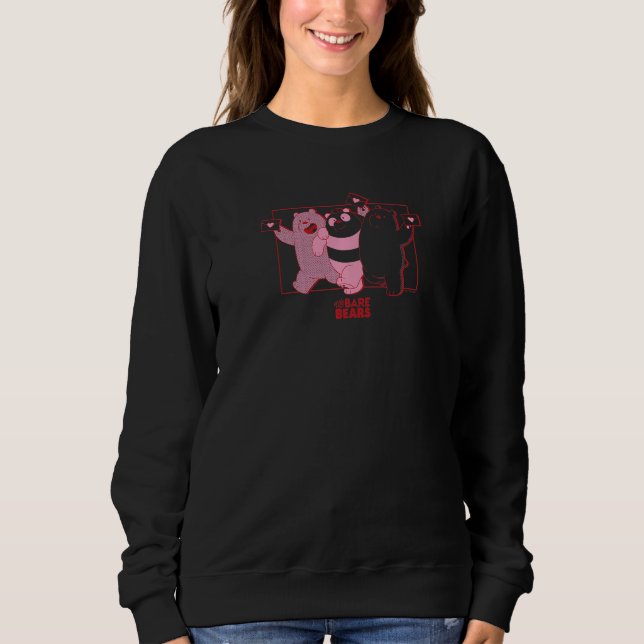 Sweatshirt We Bare Bears Valentine's Day Outline Group Shot P (Devant)