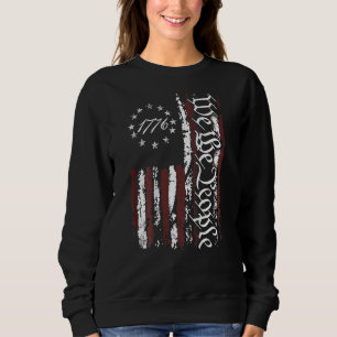 Sweatshirt We The People Usa American Flag Patriotic 1776 4e