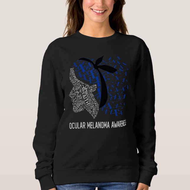 Sweatshirt We Wear Black & Navy For Ocular Melanoma Awareness (Devant)