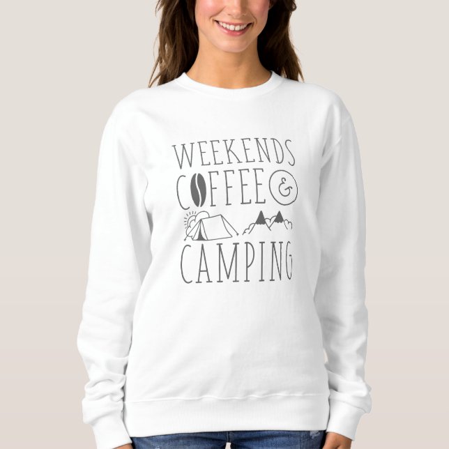 Sweatshirt Week-End Café Et Camping (Devant)