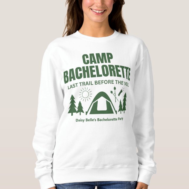 Sweatshirt Week-end de célibataire au Modern Green Camp (Devant)
