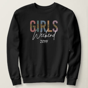 Sweatshirt Week-end entre filles Imprimé guépard Séjour entre