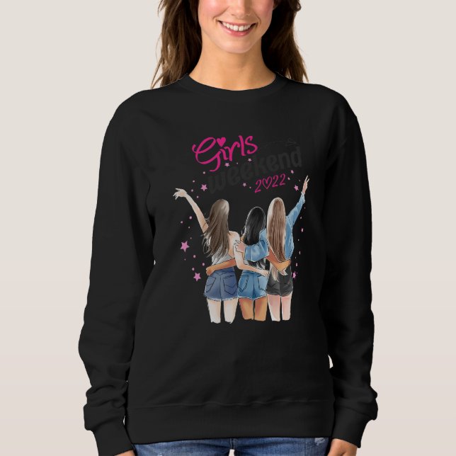 Sweatshirt Week-end Filles 2022 Pour Femmes Filles Voyage (Devant)