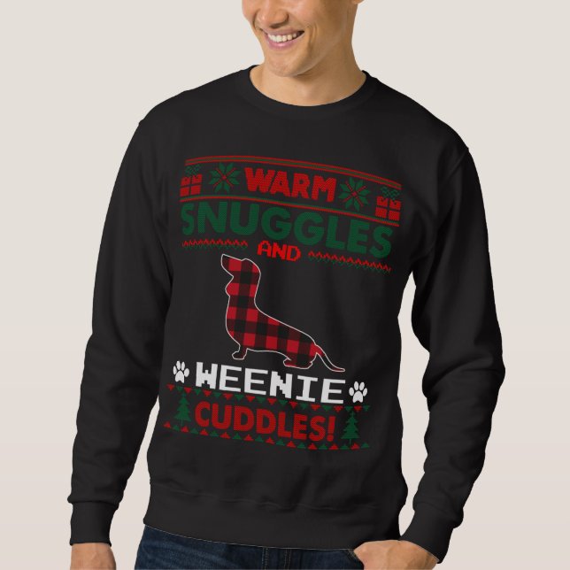 Sweatshirt Weenie Christmas Pajama Weiner Ugly Christmas Swea (Devant)