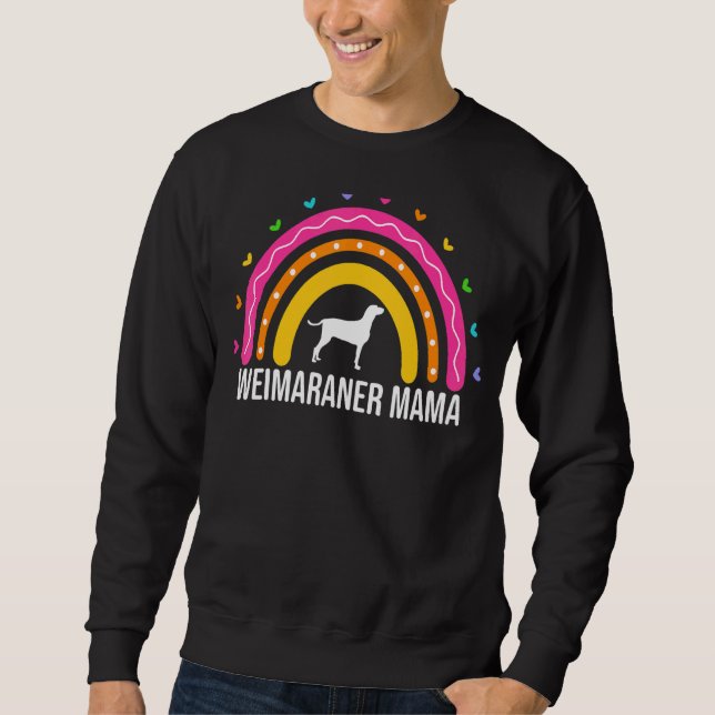 Sweatshirt Weimaraner Mama Mom For Women Rainbow Weimaraner W (Devant)