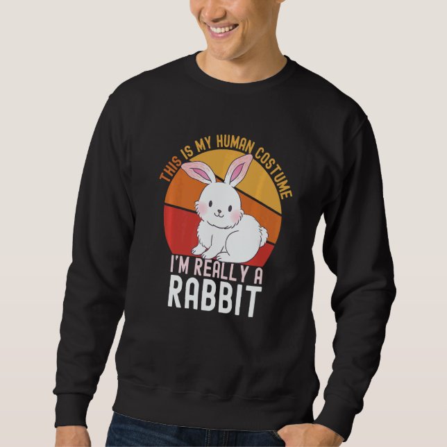 Sweatshirt Weird This is My Human Costume I'm Really A Rabbi  (Devant)