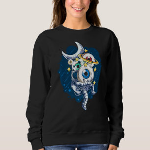 Sweatshirt Weirdcore Astronaut spatial esthétique planète Eye