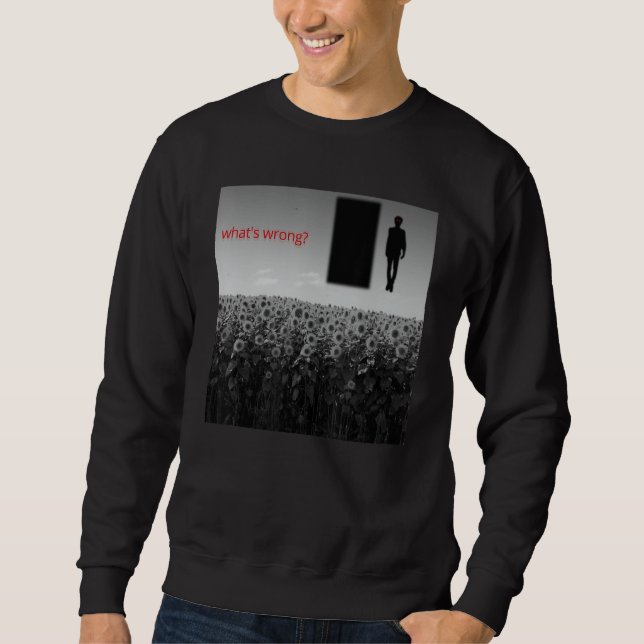 Sweatshirt Weirdcore esthétique Strangecore Déplaisant ombre  (Devant)