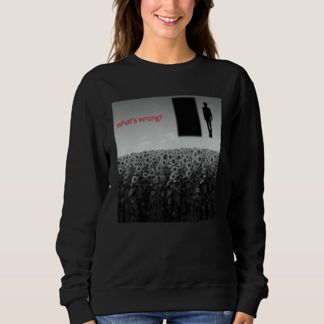 Sweatshirt Weirdcore esthétique Strangecore Déplaisant ombre  (Devant)