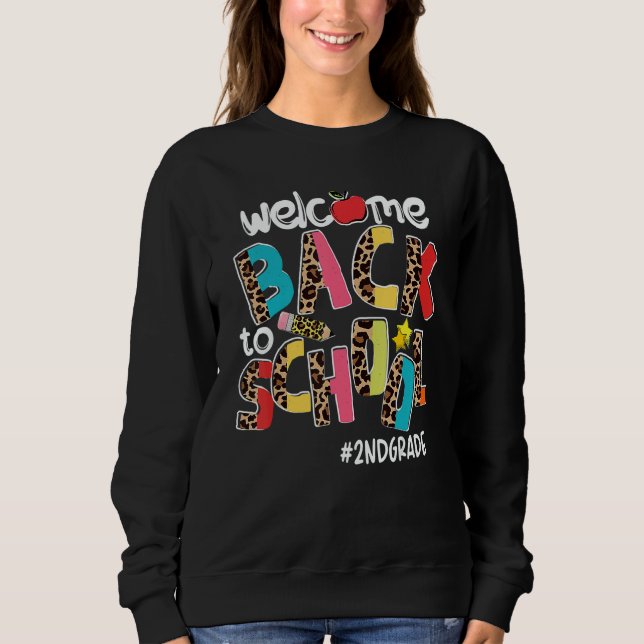 Sweatshirt Welcome Back To School 2nd Grade Back To School (Devant)