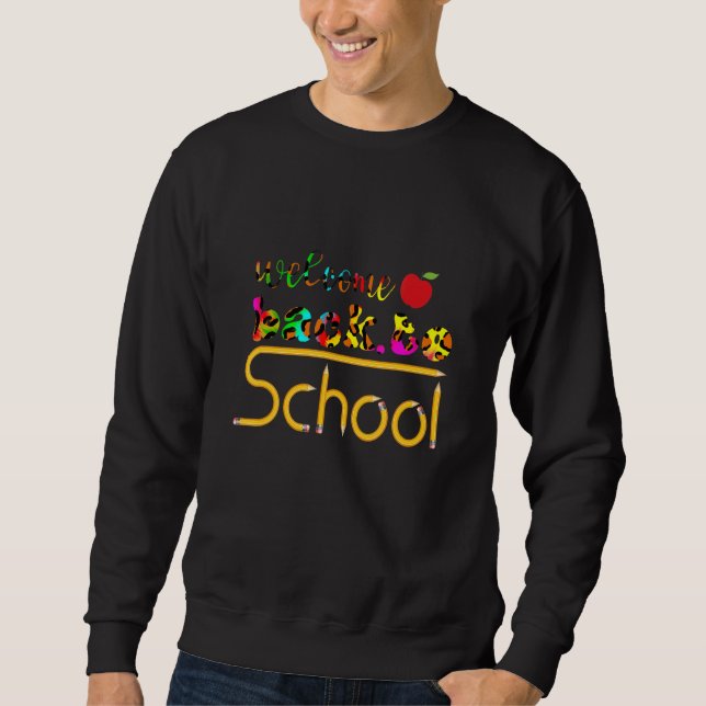 Sweatshirt Welcome Back To School Tie dye First Day Of School (Devant)