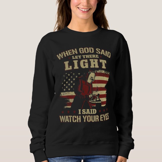 Sweatshirt Welder Welding Vintage American Flag Patriotic Whe (Devant)