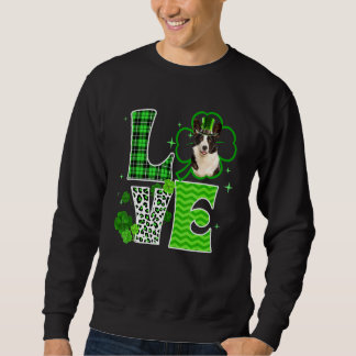Sweatshirt Welsh Corgi Shamrock Lucky C Jour de la Saint Patr