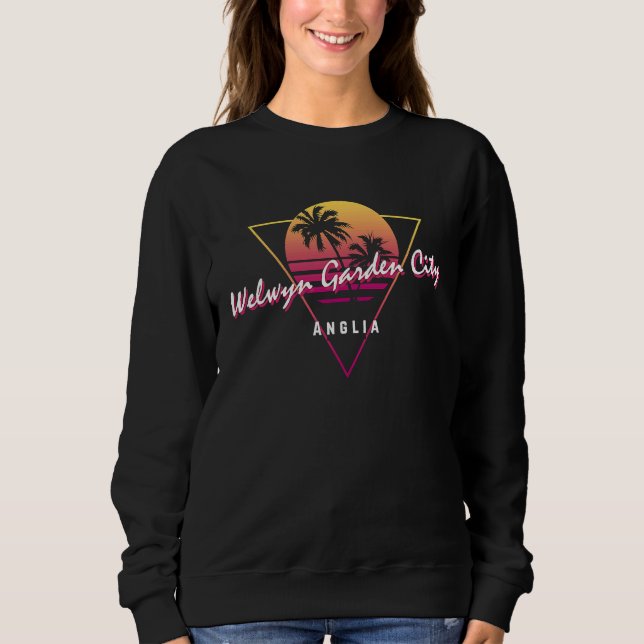 Sweatshirt Welwyn Garden City Anglia 80s Retro Graphic (Devant)