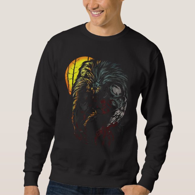 Sweatshirt Werewolf Pleine lune Lycan Mythologie Facile Hallo (Devant)