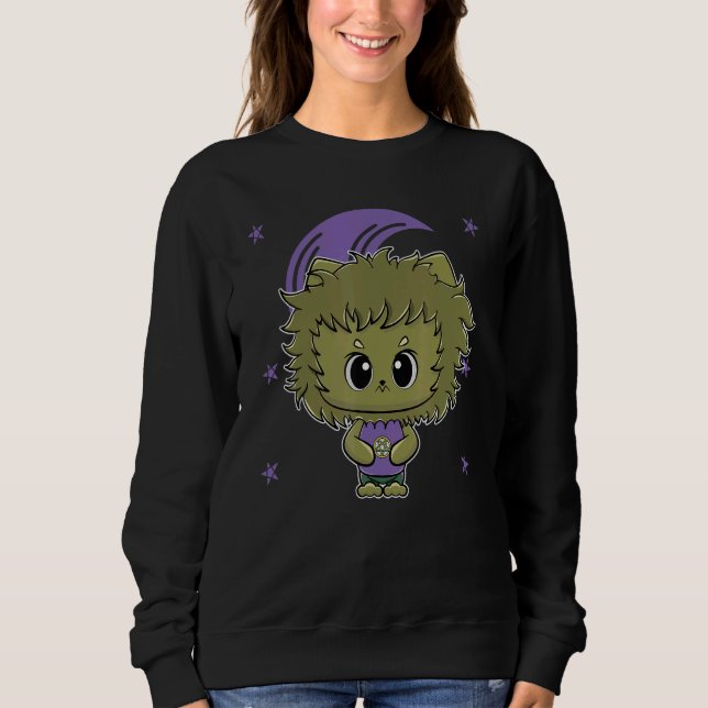 Sweatshirt Werewolf Wolf With Pentagram Mythology Lycanthrop  (Devant)