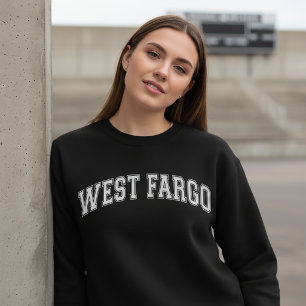 Sweatshirt WEST FARGO Université Américaine de style Collège